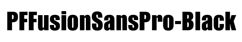 PFFusionSansPro-Black font preview