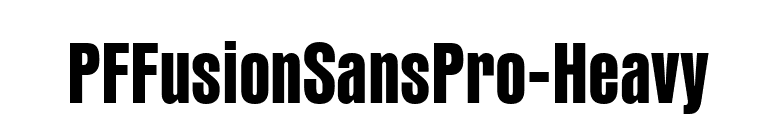 PFFusionSansPro-Heavy font preview