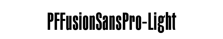 PFFusionSansPro-Light font preview