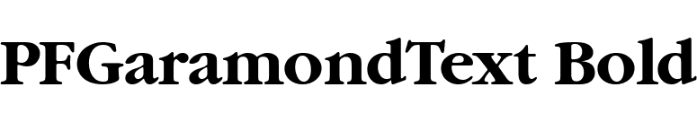 PFGaramondText Bold font preview