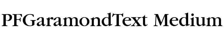 PFGaramondText Medium font preview
