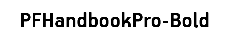 PFHandbookPro-Bold font preview