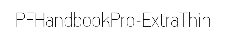 PFHandbookPro-ExtraThin font preview