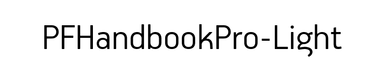 PFHandbookPro-Light font preview
