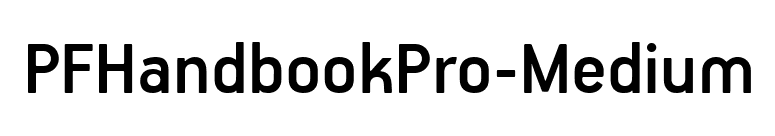 PFHandbookPro-Medium font preview