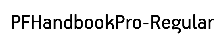 PFHandbookPro-Regular font preview