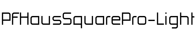 PFHausSquarePro-Light font preview