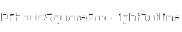 PFHausSquarePro-LightOutline font preview