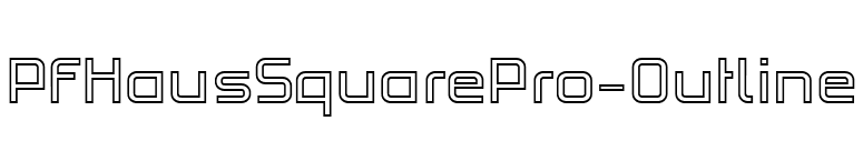 PFHausSquarePro-Outline font preview