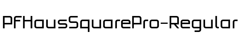 PFHausSquarePro-Regular font preview