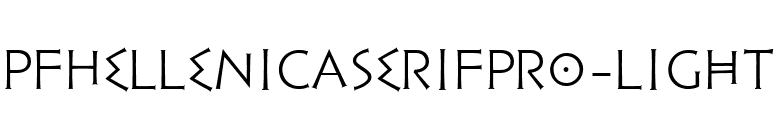 PFHellenicaSerifPro-Light font preview