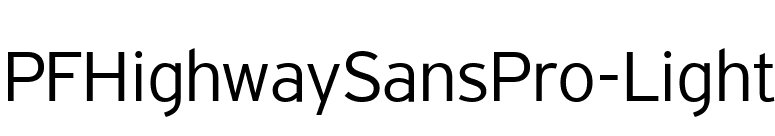 PFHighwaySansPro-Light font preview