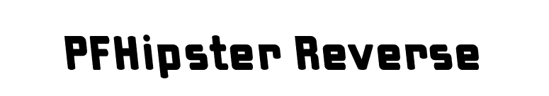PFHipster Reverse font preview
