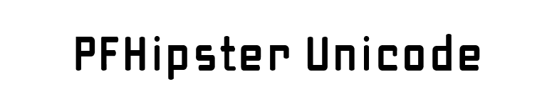 PFHipster Unicode font preview