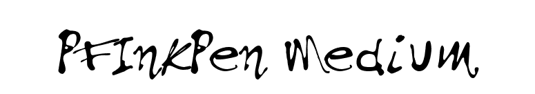 PFInkPen Medium font preview
