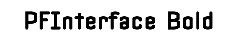 PFInterface Bold font preview