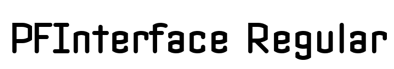 PFInterface Regular font preview
