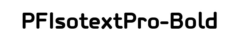 PFIsotextPro-Bold font preview