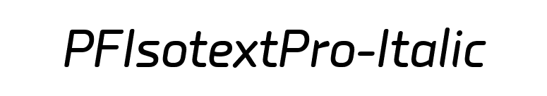 PFIsotextPro-Italic font preview