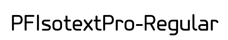 PFIsotextPro-Regular font preview