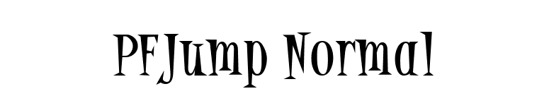 PFJump Normal font preview