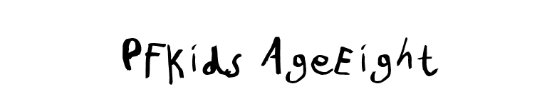 PFKids AgeEight font preview
