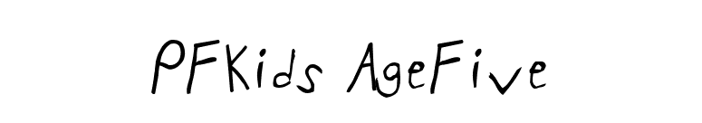 PFKids AgeFive font preview