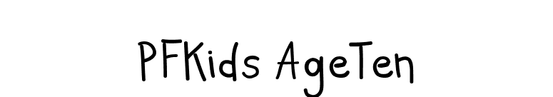 PFKids AgeTen font preview