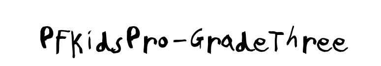 PFKidsPro-GradeThree font preview