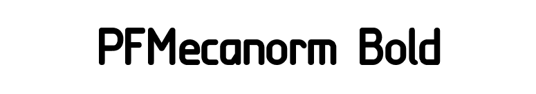 PFMecanorm Bold font preview
