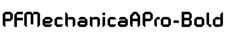 PFMechanicaAPro-Bold font preview