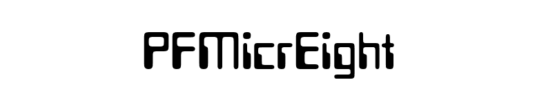 PFMicrEight font preview