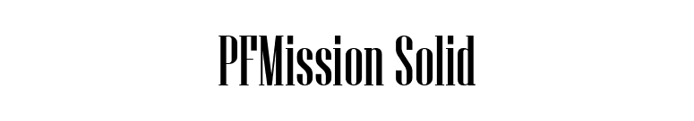 PFMission Solid font preview