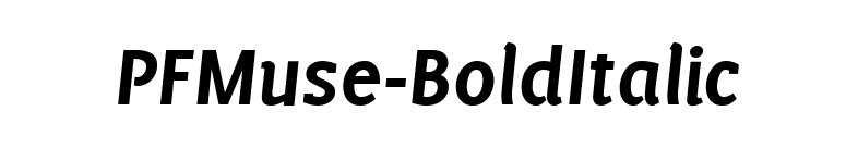 PFMuse-BoldItalic font preview