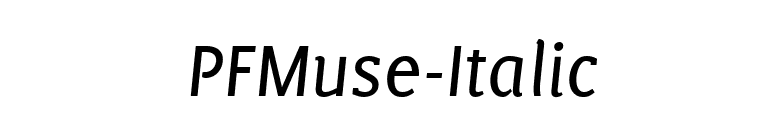 PFMuse-Italic font preview