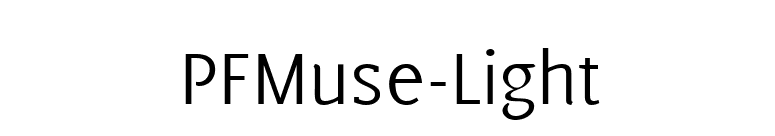 PFMuse-Light font preview