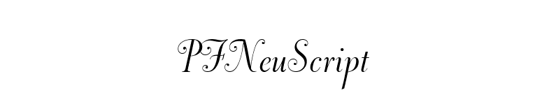 PFNeuScript font preview