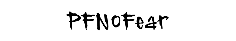 PFNoFear font preview