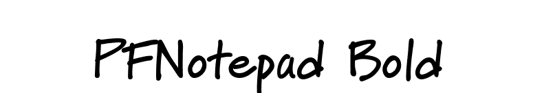 PFNotepad Bold font preview