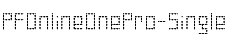 PFOnlineOnePro-Single font preview