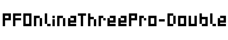 PFOnlineThreePro-Double font preview