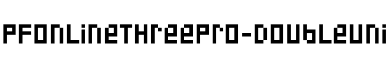PFOnlineThreePro-DoubleUni font preview