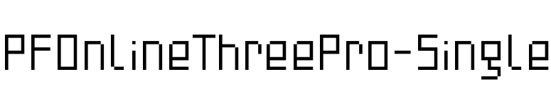PFOnlineThreePro-Single font preview