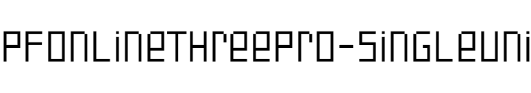 PFOnlineThreePro-SingleUni font preview