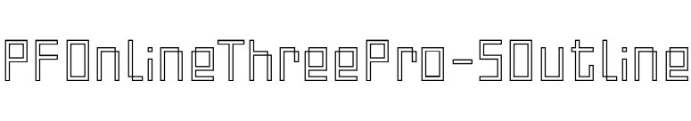 PFOnlineThreePro-SOutline font preview