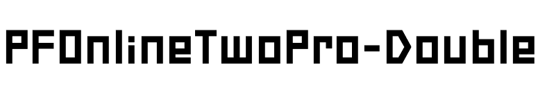 PFOnlineTwoPro-Double font preview
