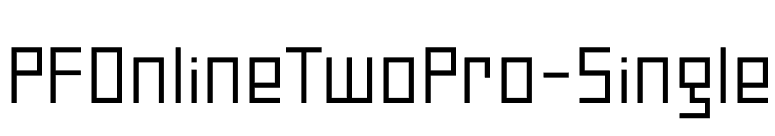 PFOnlineTwoPro-Single font preview