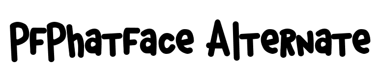 PFPhatFace Alternate font preview