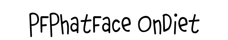 PFPhatFace OnDiet font preview