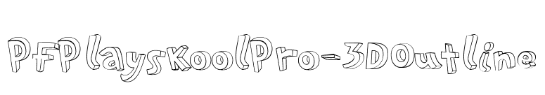 PFPlayskoolPro-3DOutline font preview